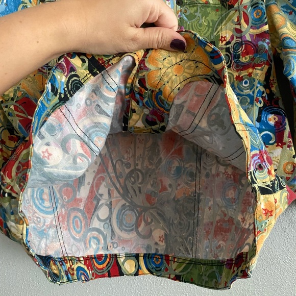 Kaktus Jacket Size Medium Multicolor Printed Button Down Colorful Artsy Unique - Picture 7 of 10